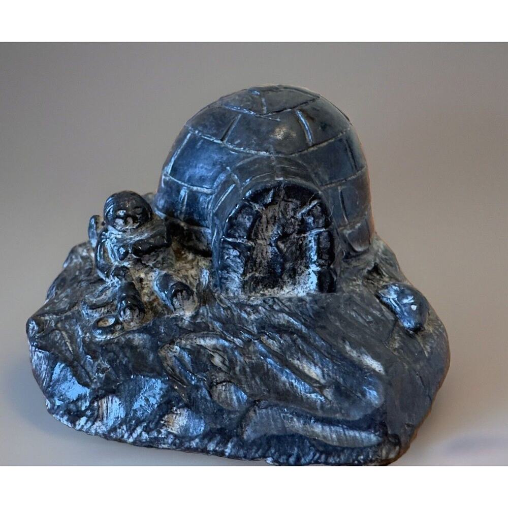 Vintage The Wolf Sculptures 3” Pulverized Rock, Resin Poured into a Mold